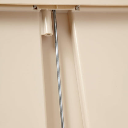 Rubbermaid Commercial Products Streamline® – Contenedor Delgado para Espacios Reducidos, Bote con Pedal Frontal, Cierre Silencioso y Bisagra que No Daña la Pared, Capacidad de 15 L, Beige 1883455