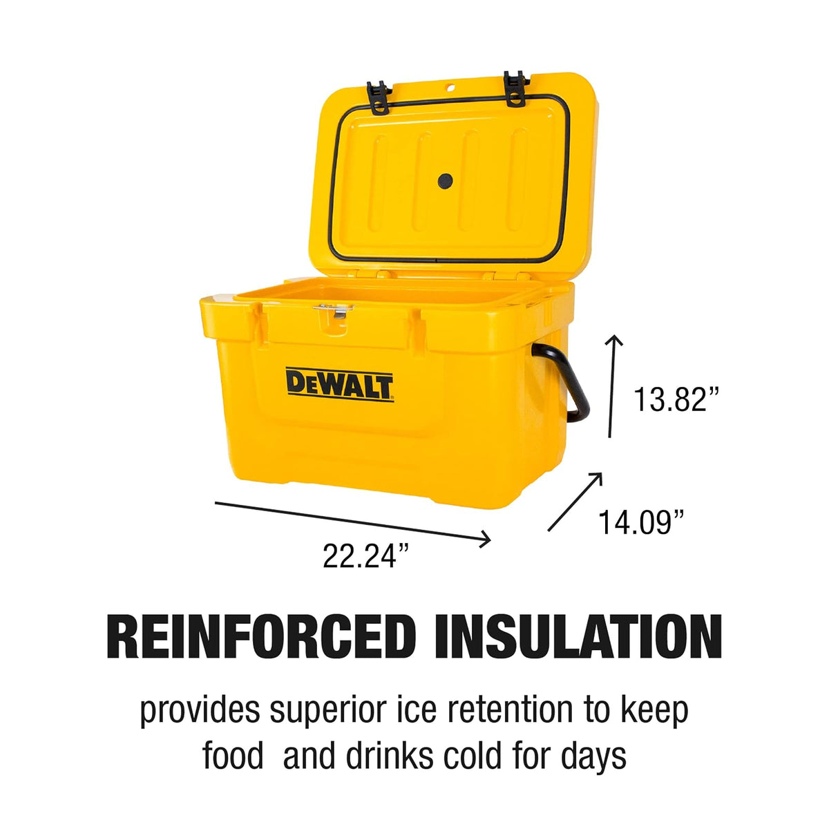 Dewalt DXC25QT - Fiambrera aislada Moldeada Roto-Moldeada de 25 Cuartos