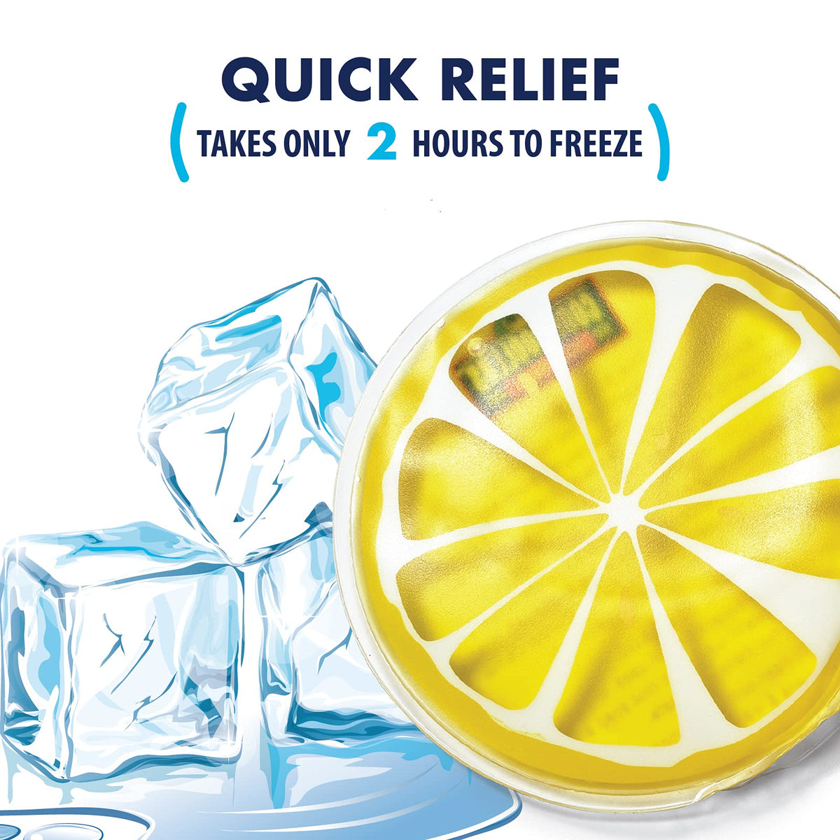 Cool Coolers Boo Boo - Paquete de hielo de gel flexible, 4 x 4 pulgadas, compresa fría reutilizable para lesiones menores, paquete de 3, frutas