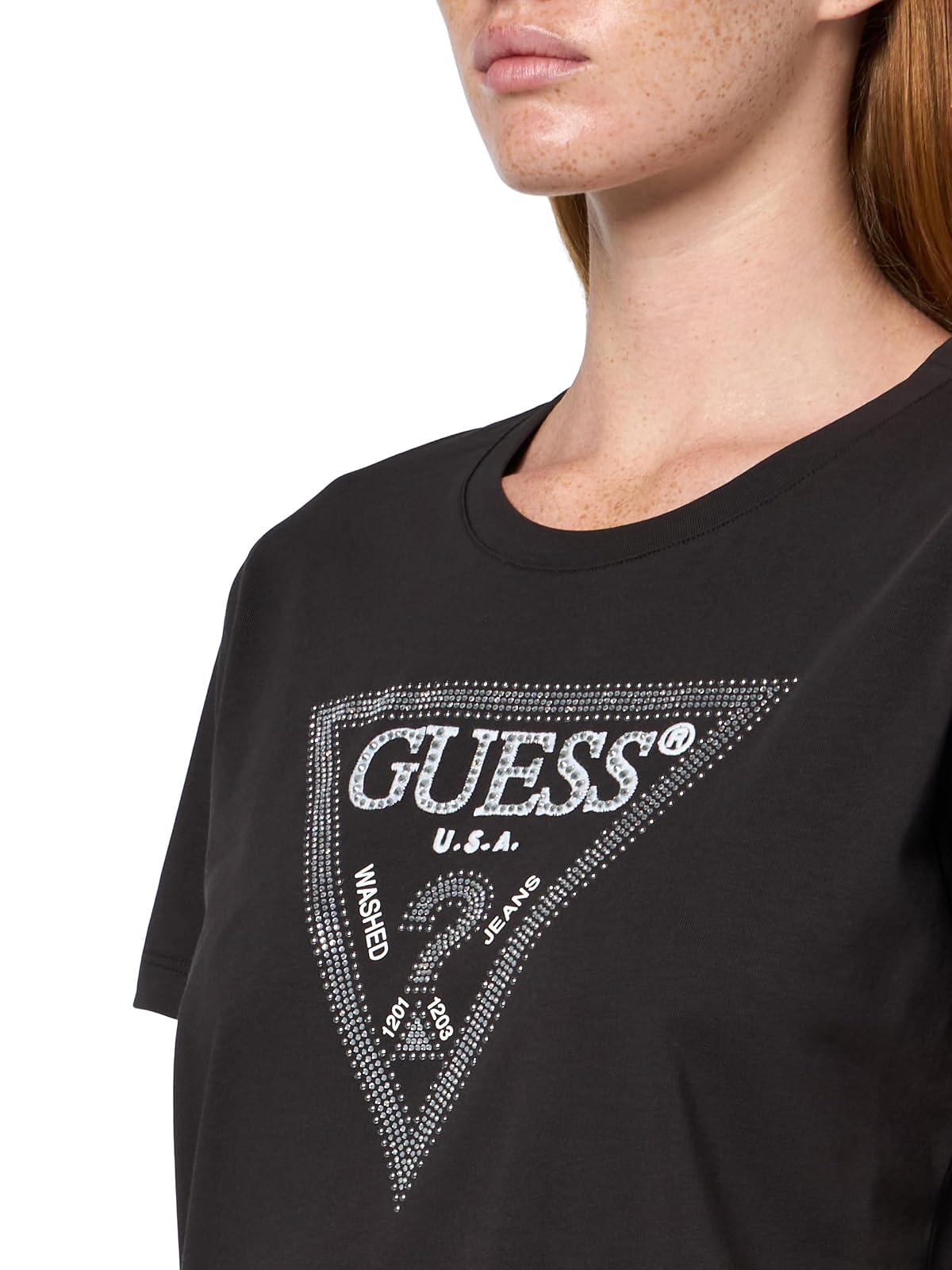 Guess - Playera ecológica de Manga Corta para Mujer