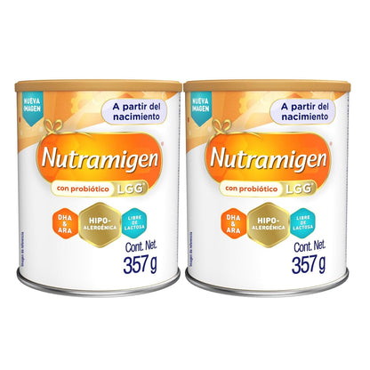 Nutramigen Fórmula Infantil Especializada para Lactantes, Lata 357 g - 357 g (Paquete de 2) - 2