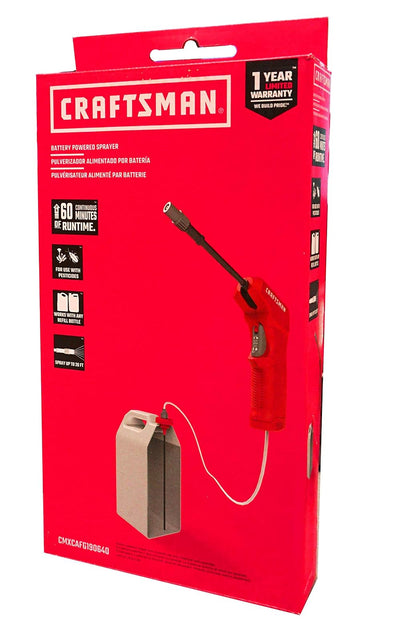 Craftsman - Varita pulverizadora con Pilas (CMXCAFG190640) se Fija fácilmente a la mayoría de Botellas químicas Listas para Usar para jardinería, césped y desinfección