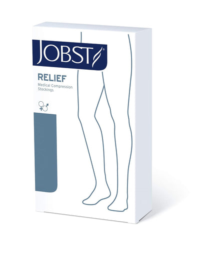 JOBST Calcetines de compresión de alta graduación para la rodilla, de 15 a | Puntera cerrada, negro, pantorrilla completa, cómodos calcetines de compresión graduados diseñados para hombres y mujeres