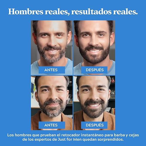 Just For Men Retoque Instantáneo Canas y Cejas, Castaño Oscuro