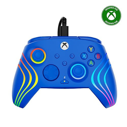 Turtle Beach Afterglow Wave Controller Blau Wired RGB Gaming Controller – Lizenziert für Xbox Series X oder S, Xbox One und Windows - Estándar. Edition