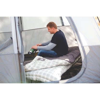 Coleman Heritage - Saco de Dormir Grande y Alto para Clima frío, 10F Camping para Adultos, Franela cómoda y cálida para Uso al Aire última intervensión, se Adapta a Adultos de hasta 6 pies 7 Pulgadas