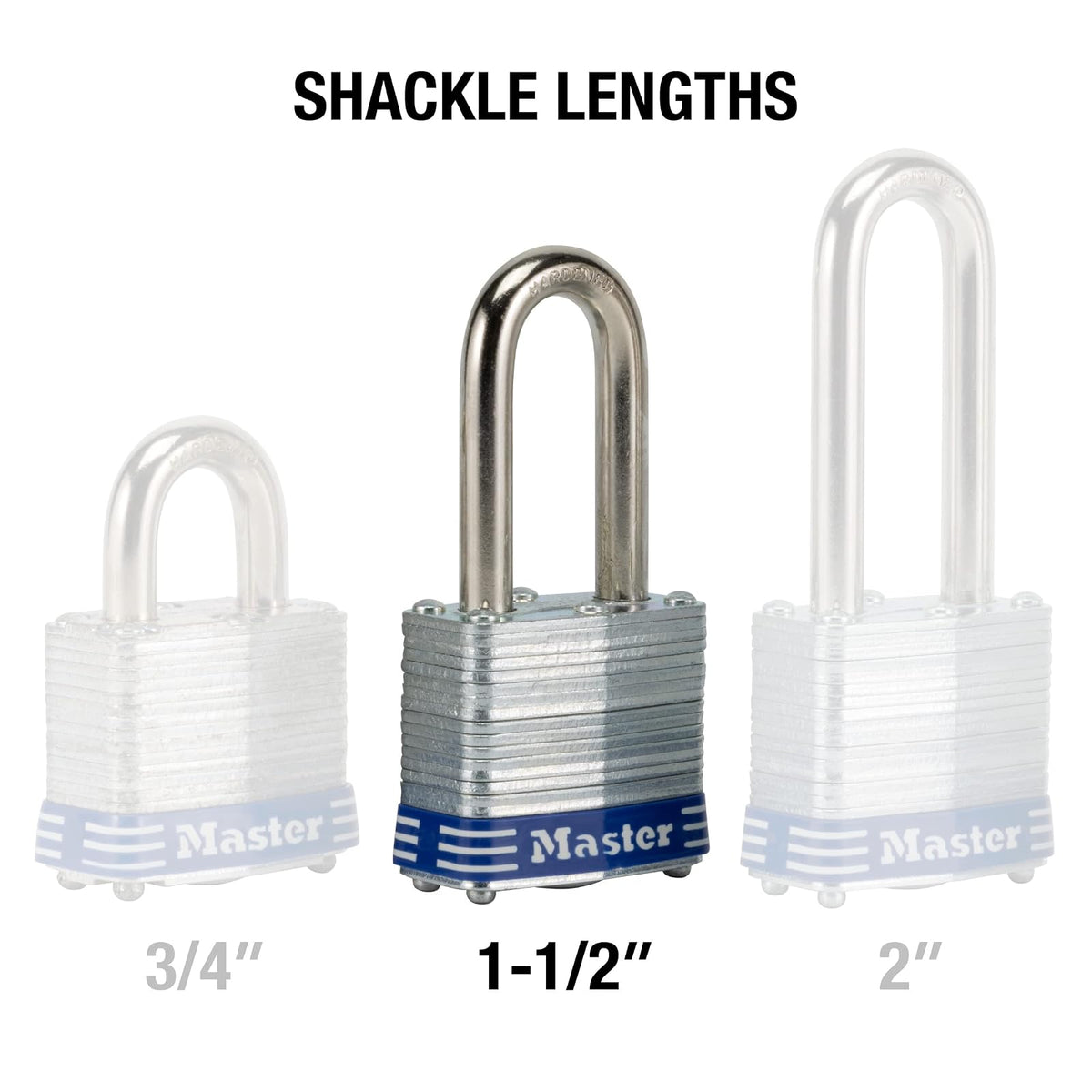 Master Lock 3DLF Candado Laminado de 40 mm con Gancho Largo de 38 mm