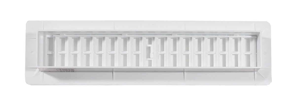 Decor Grates PL212-WH - Registro de piso de plástico, 5 cm x 30 cm, color blanco