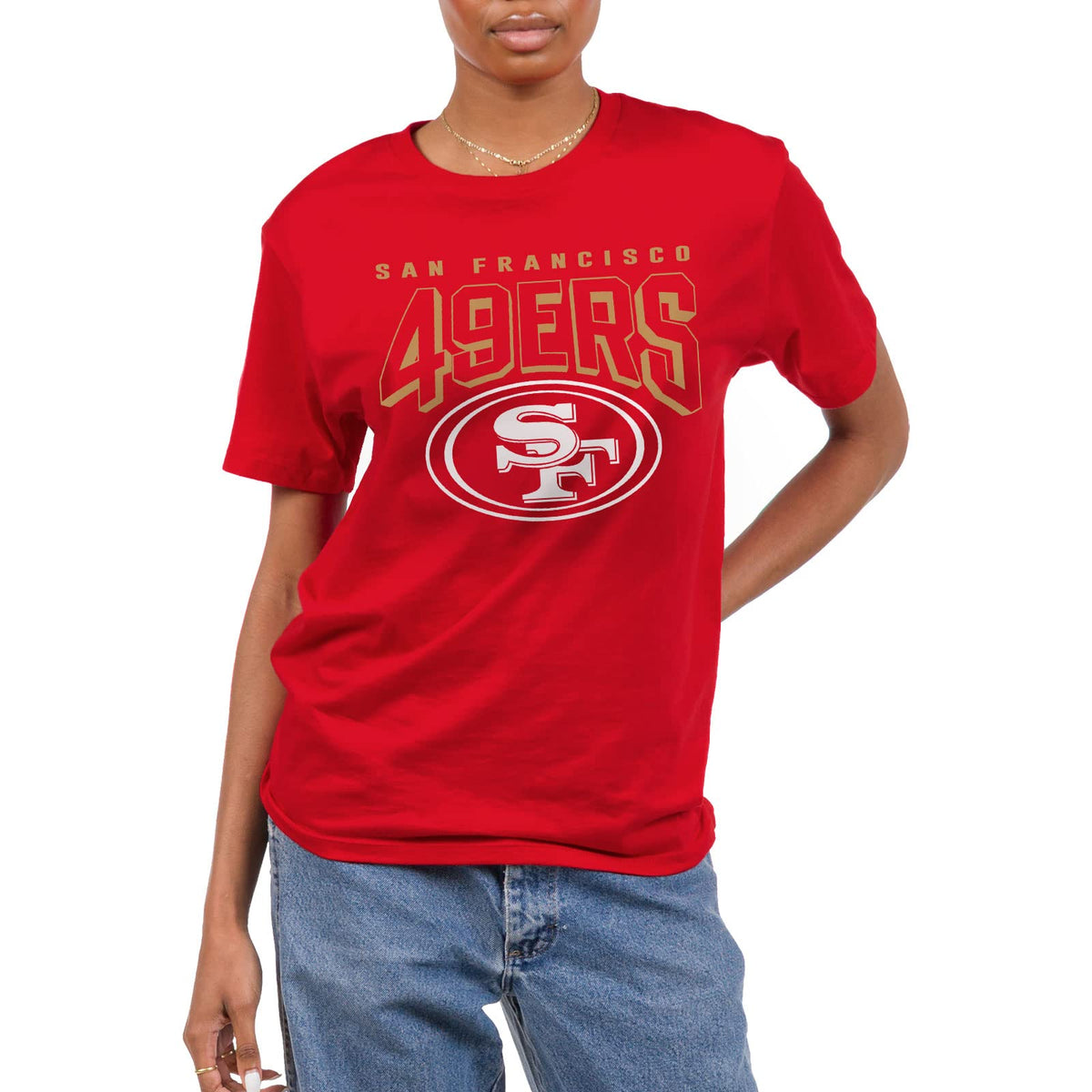 Junk Food NFL - Bold Logo - Camiseta Oficial de Aficionado de Manga Corta Unisex
