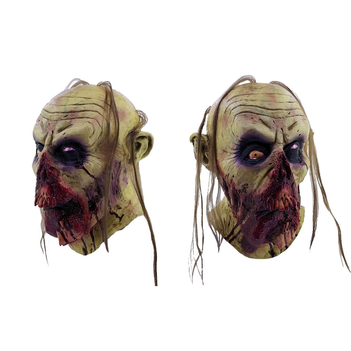 Zombie Tongue Mask, Máscara de Muerto Viviente Sangriento, Máscaras de Zombies Ideales para Halloween y Fiestas de Disfraces
