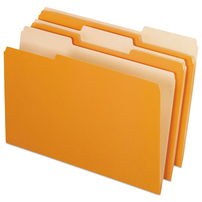 Pendaflex Fólder Bitono, Ceja 1/3, Caja Con 100, Color Naranja, Tamaño Oficio 153 1/3 ORA - Naranja