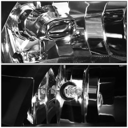 DNA Motoring Conjunto de Faros Delanteros Halogen, Negro/Transparente, HL-OH-DR09QUA-BK-CL1 [para Ram 1500-5500 10-18]