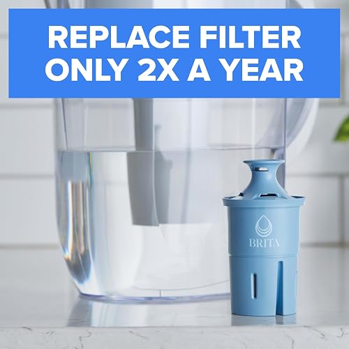 Brita Longlast Filtro de agua, filtros de repuesto de larga duración para jarras y dispensadores, Duradero, Azul oscuro, 1ct, 1
