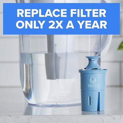 Brita Longlast Filtro de agua, filtros de repuesto de larga duración para jarras y dispensadores, Duradero, Azul oscuro, 1ct, 1