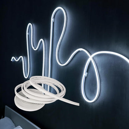 Tira LED Flexible para Letreros Neón Potencia 48W Blanco Frío, Protección 65 para usos en Exterior, 1250 Lúmenes, 120 SMD 2835, 5 metros