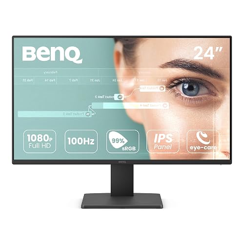 BenQ Monitor GW2491 23.8” 1080p FHD 100Hz IPS HDMI DP Tecnologías para el Cuidado de la Vista Bisel Ultra Delgado Software Eye-Care U