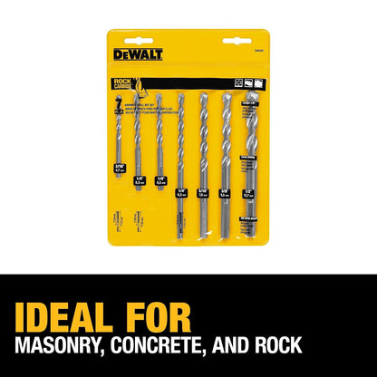 DEWALT DW5207 Juego de brocas de percusión premium para mampostería de 7 piezas