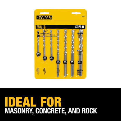 DEWALT DW5207 Juego de brocas de percusión premium para mampostería de 7 piezas