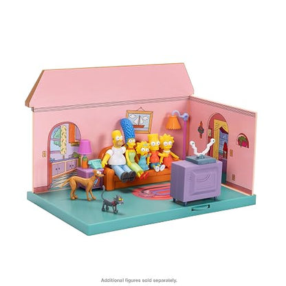 Jakks Pacific – Los Simpsons – Set de Juego – Sala Familiar de Los Simpsons – Incluye a Homero Simpson - Licencia Oficial