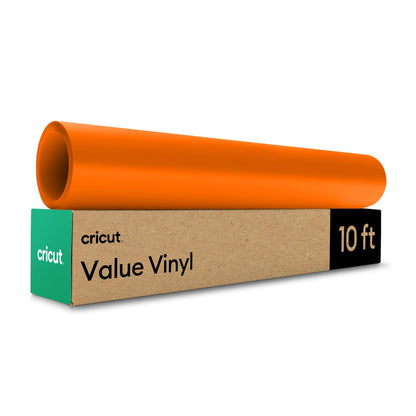 Cricut Vinilo Value 30.5 cm x 3 m, Colores Surtidos - Naranja (Matte)