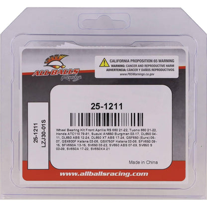All Balls 25-1211 Juego de Rodamientos de Rueda Delantero para Honda ATC110 Suzuki AN650 Burgman DL650