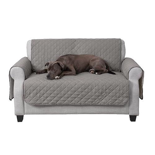 Furhaven Protector de Muebles Reversible Contra Agua para Mascotas, expreso (Espresso/Clay), Sillón de Dos Plazas