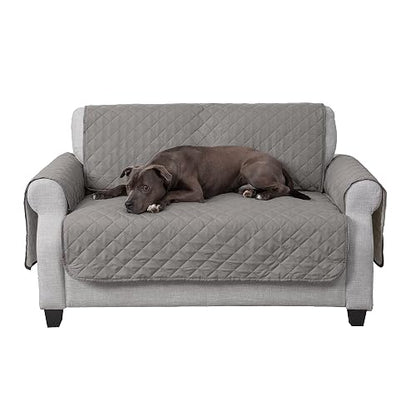 Furhaven Protector de Muebles Reversible Contra Agua para Mascotas, expreso (Espresso/Clay), Sillón de Dos Plazas