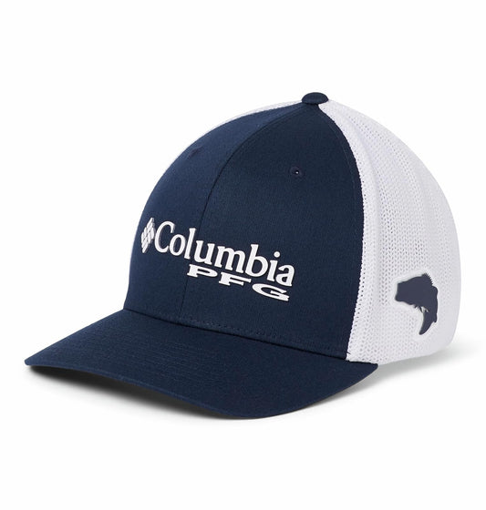 Columbia Adult PFG Mesh Ball Cap, Black/PFG Hook Patch, Small/Medium