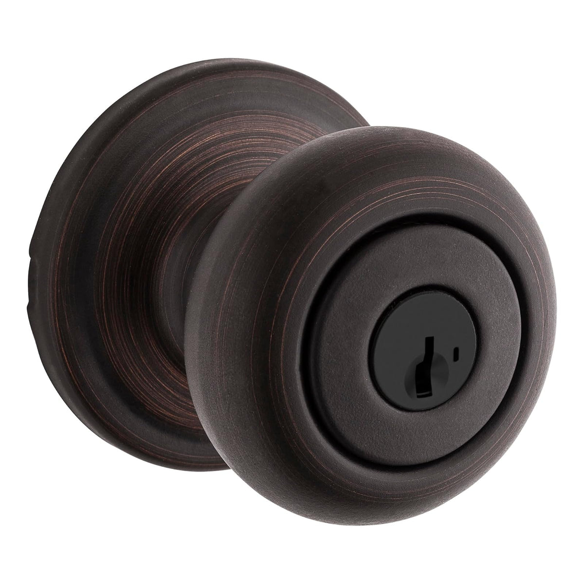 Kwikset Hancock Perilla de Entrada con Cerradura y Llave - Venetian Bronze - entrada de llave con Smartkey