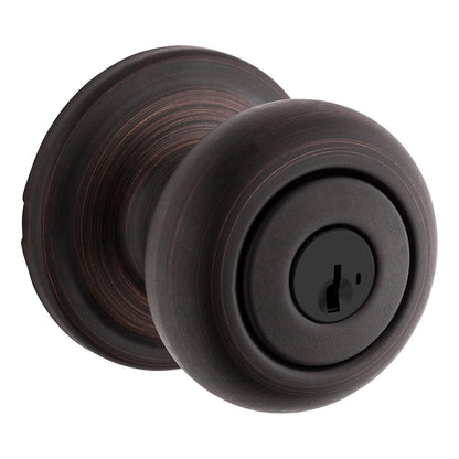 Kwikset Hancock Perilla de Entrada con Cerradura y Llave - Venetian Bronze - entrada de llave con Smartkey