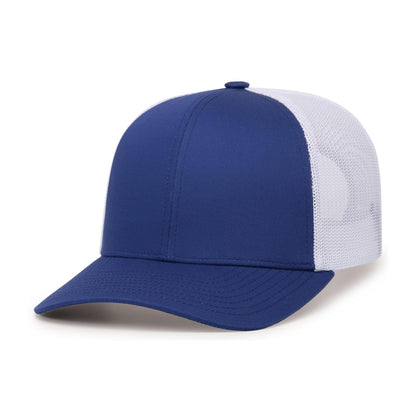 Pacific Headwear Gorra Trucker Snapback Gorra para Unisex Adulto - Real - Blanco - Real - Talla Única