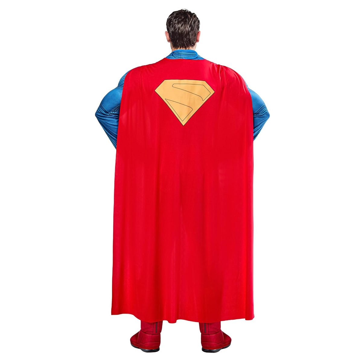 Rubies Superman - Disfraz de lujo para hombre, con fundas y capa, para Halloween y fiestas temáticas, talla L