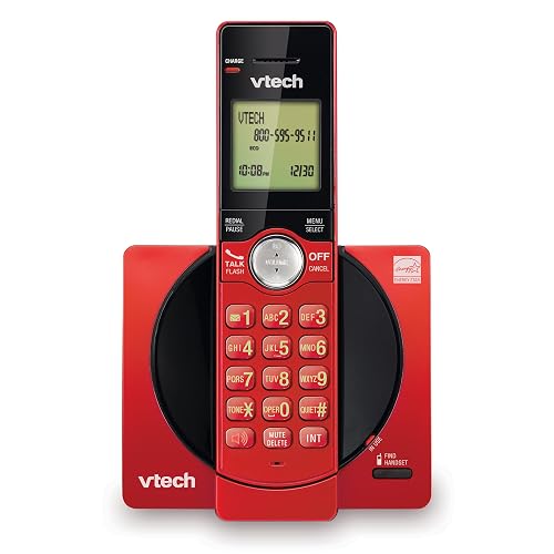VTech - Teléfono inalámbrico ampliable DECT 6.0 CS6919-16 con identificador de llamadas y altavoz, rojo WLM