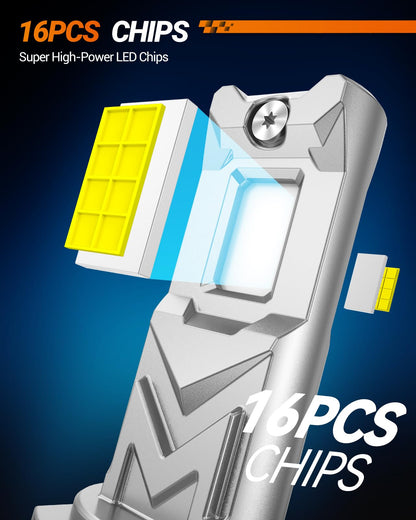 SEALIGHT Foco LED Antiniebla H8/H16/H11 | Amarilla, 17.000 lúmenes, 3500 K, paquete de 2, chips CSP, compatible CANbus