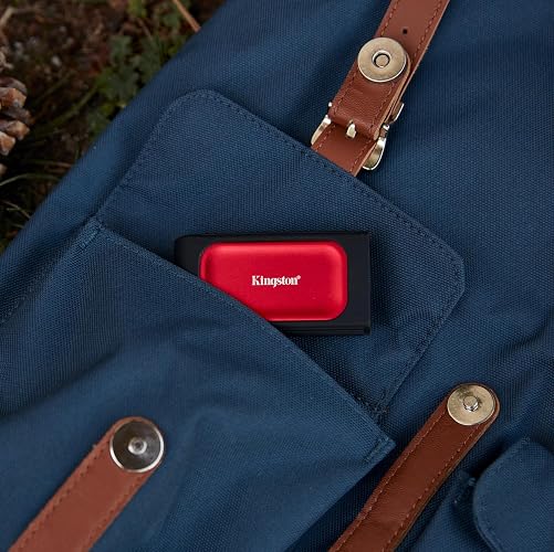 Kingston SSD Externo XS1000R, Capacidad: 1000GB, USB 3.2 Gen 2, Lectura: 1050MB/s, Escritura: 1000MB/s, Color: Rojo, SKU: SXS1000R/1000G