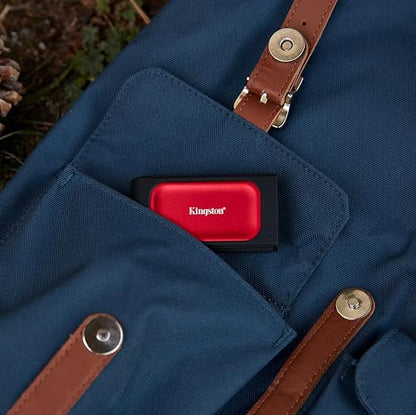 Kingston SSD Externo XS1000R, Capacidad: 1000GB, USB 3.2 Gen 2, Lectura: 1050MB/s, Escritura: 1000MB/s, Color: Rojo, SKU: SXS1000R/1000G