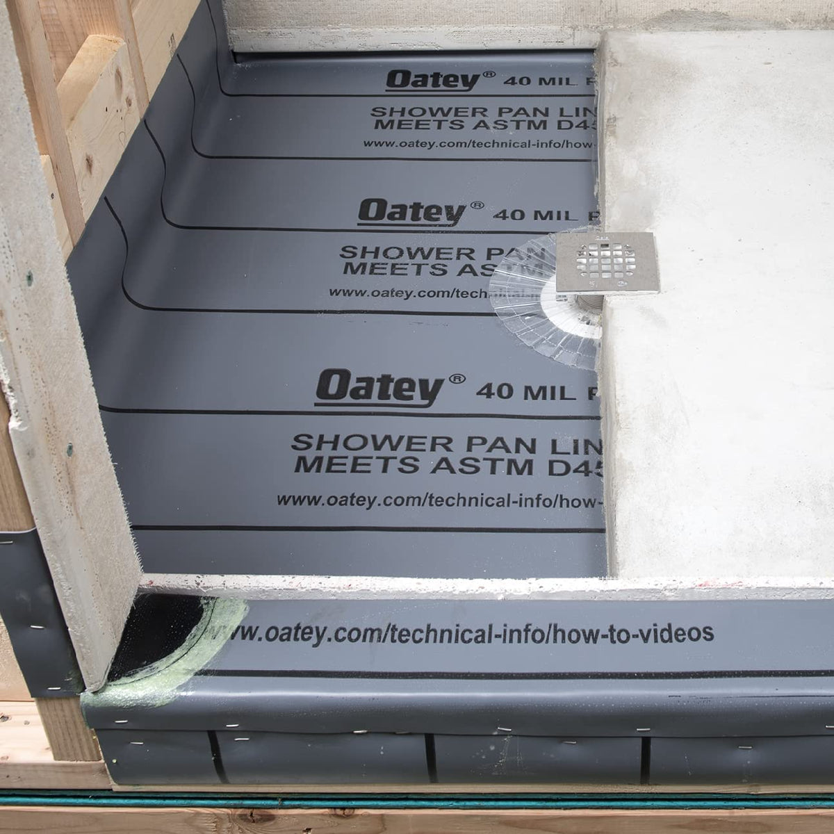 Oatey Revestimiento de PVC 40 mm Gris 5' x 6'