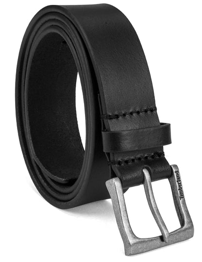 Timberland Cinturón de mezclilla de piel clásico de 1.4 pulgadas de ancho (tamaños grandes y altos disponibles) Cinturón Hombre