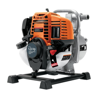 Truper MOTB-14, Motobomba autocebante motor de 4 tiempos a gasolina conexiones 1" x 1" potencia 1.3 HP uso agrícola