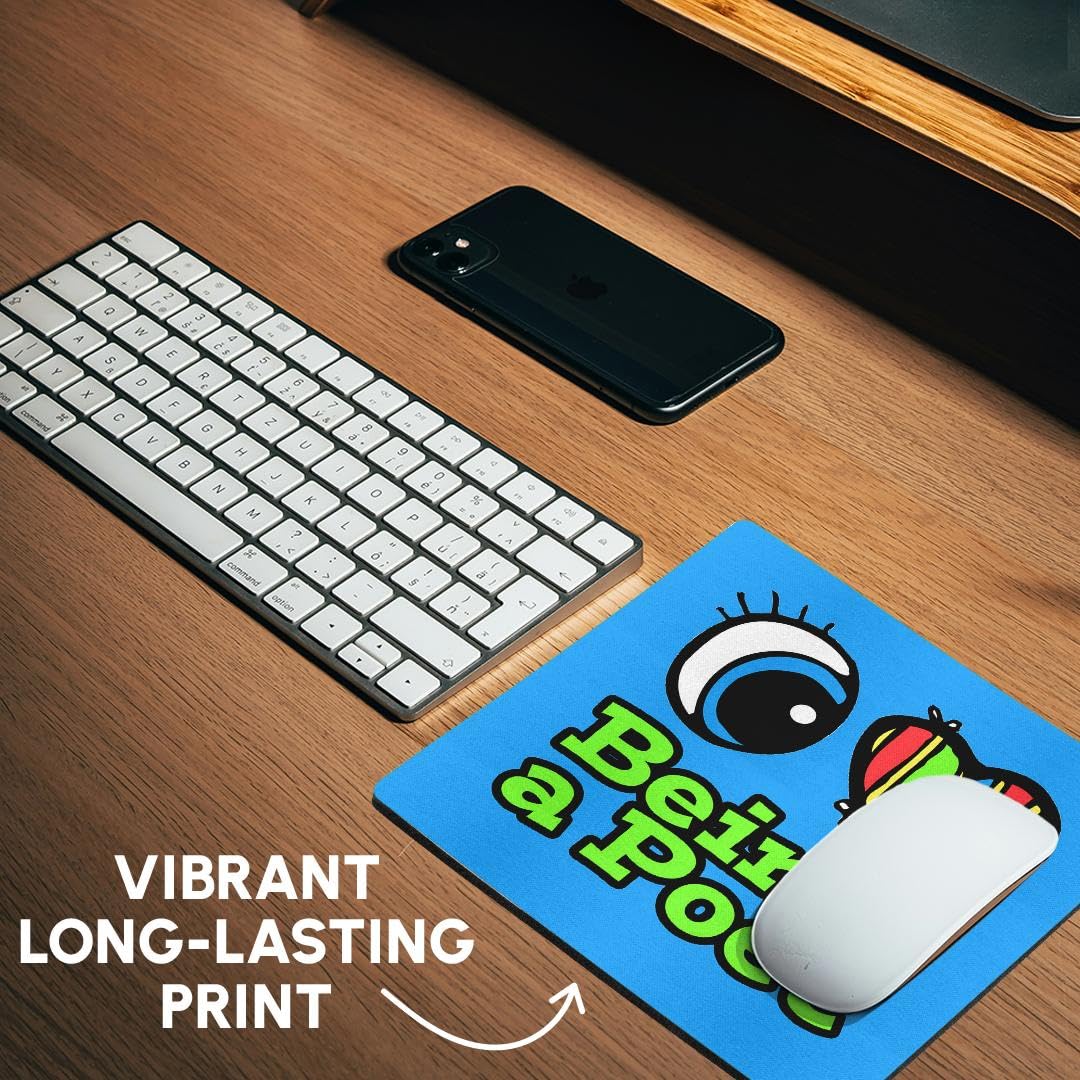 3dRose LLC 8 x 8 x 0.25 Inches Mouse Pad, Bright Eye Heart I Love Being a Poet (mp_105785_1)