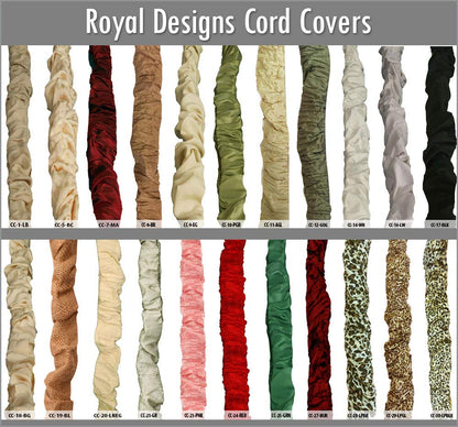 Royal Designs CC-20LNEG cubierta de tela y cadena con cierre táctil, 4 pies, cáscara de huevo de lino