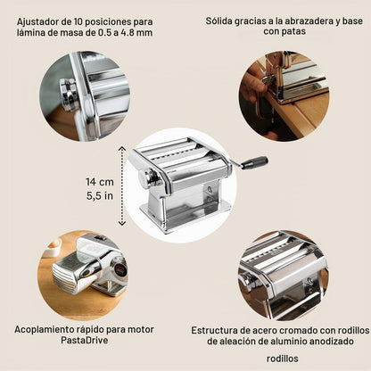 Marcato Ampia Máquina Para Pasta Cromo