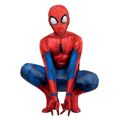 Marvel - Overol Zentai de Lujo con diseño Impreso y máscara de Elastano Desmontable y Ojos de plástico