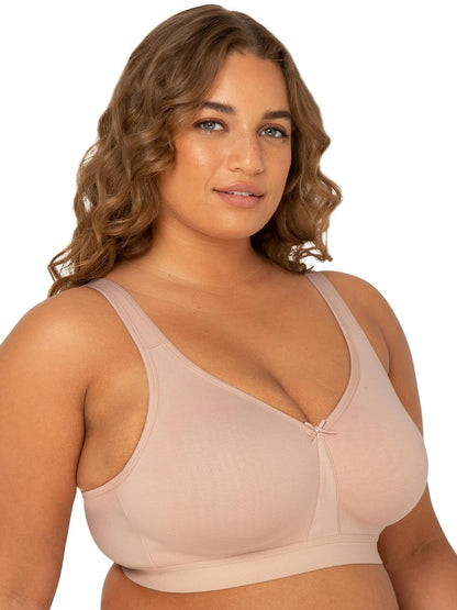 Fruit of The Loom Brasier de algodón sin Aros Suave Talla Grande Sujetador de Cobertura Completa para Mujer