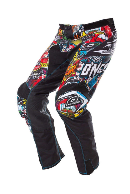 O'NEAL Mayhem Crank - Pantalón para Hombre (Negro/Multicolor, Talla 28)