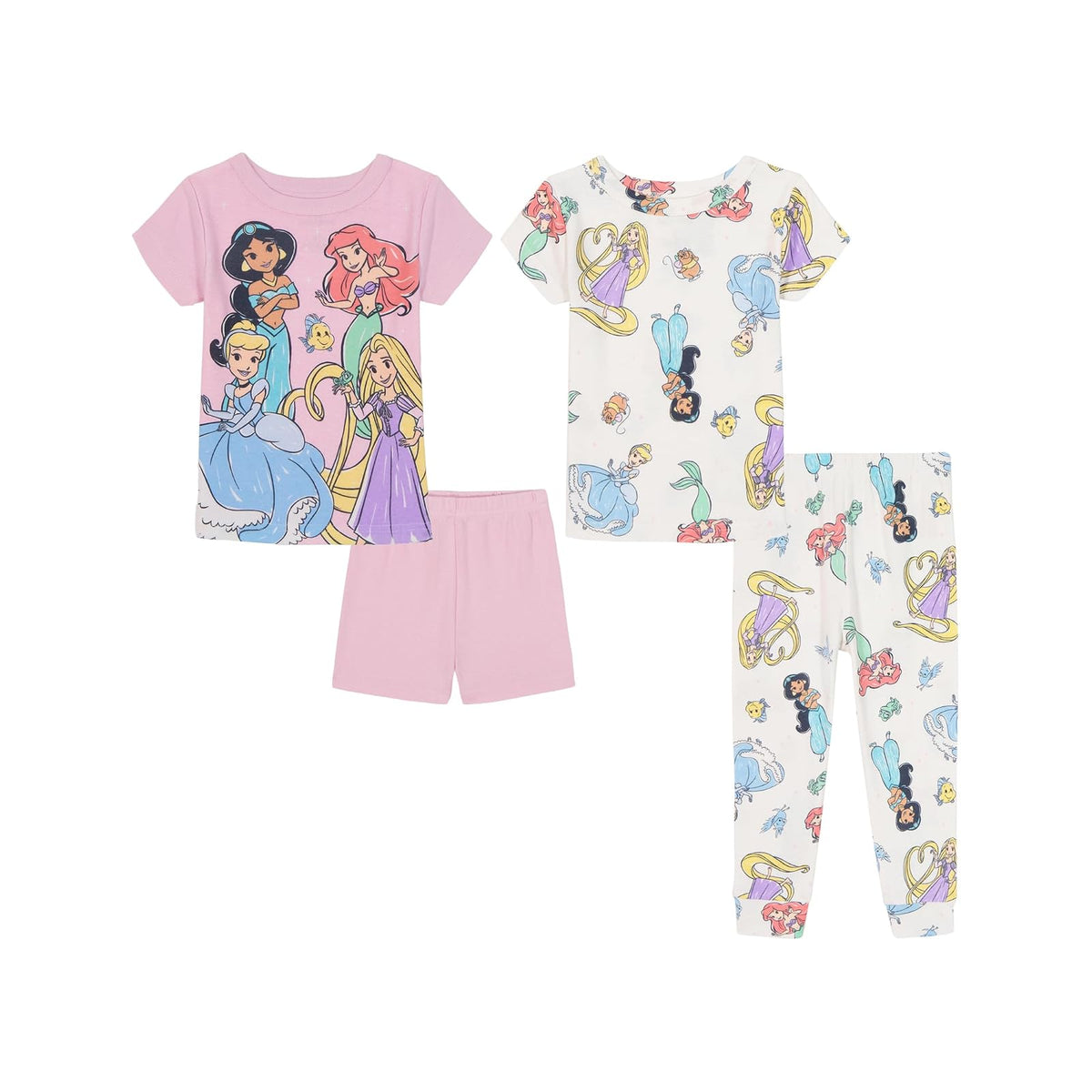 Disney Pijama de 4 Piezas para Niña - 4 Años - Princesa Sketchy