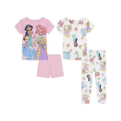 Disney Pijama de 4 Piezas para Niña - 4 Años - Princesa Sketchy