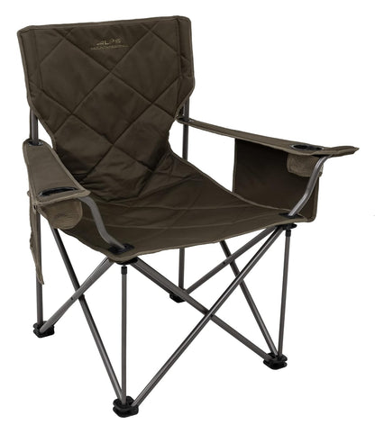 ALPS Mountaineering King Kong - Sillas de Camping para Adultos con portavasos de Malla y Bolsillos, construidas duraderas y fiables con Marco de Acero Plegable Compacto, Arcilla