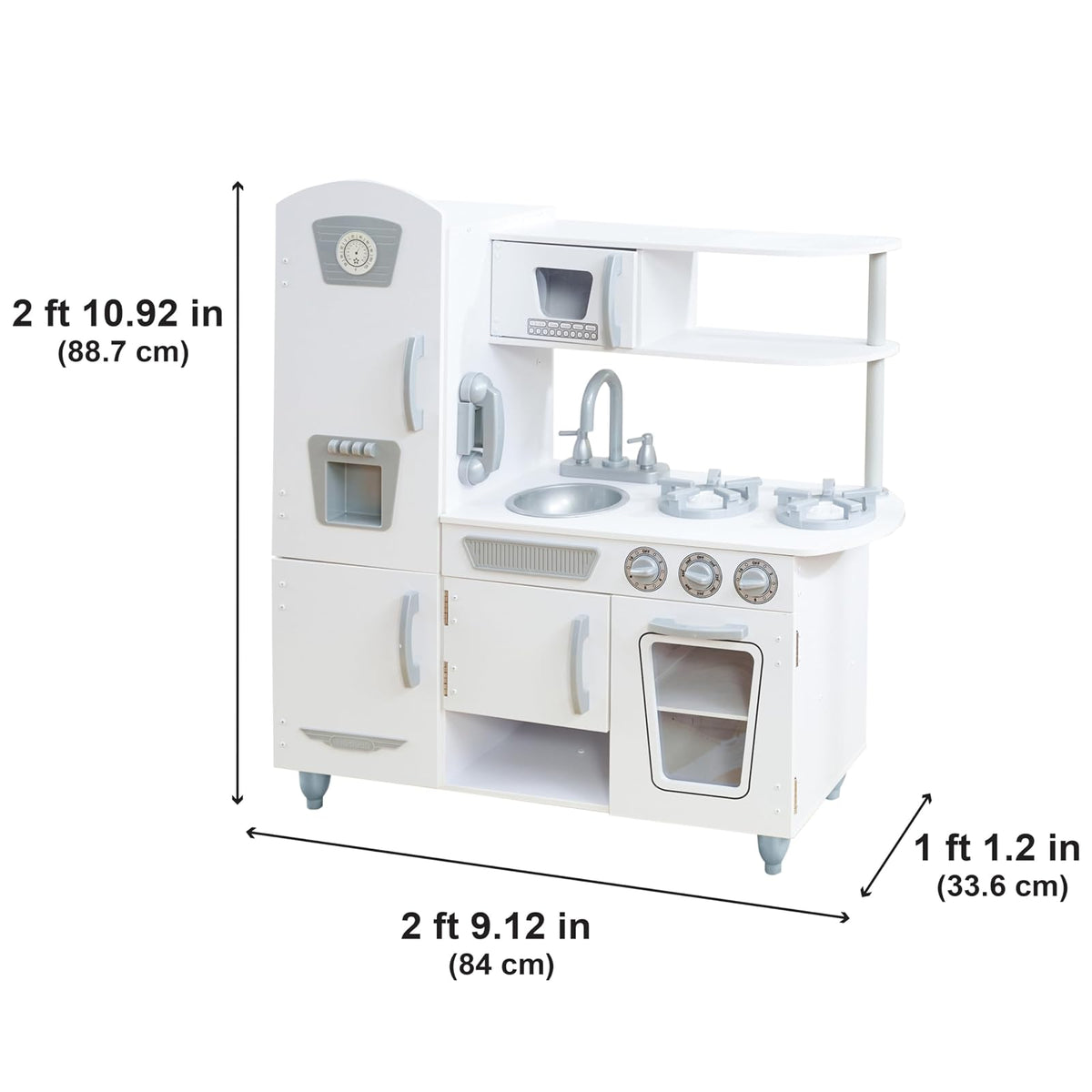 KidKraft Cocina de Juguete Vintage de Madera: Blanca