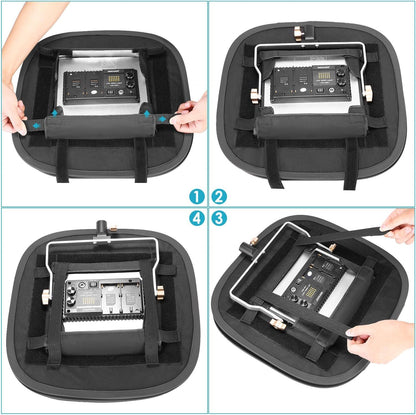NEEWER 2 Pack LED Luz Panel Softbox para 660 480 Luz de Video | Outer 16.3"x6.5", Inner 9.8"x8.7", Plegable Difusor, para Foto Estudio Shooting